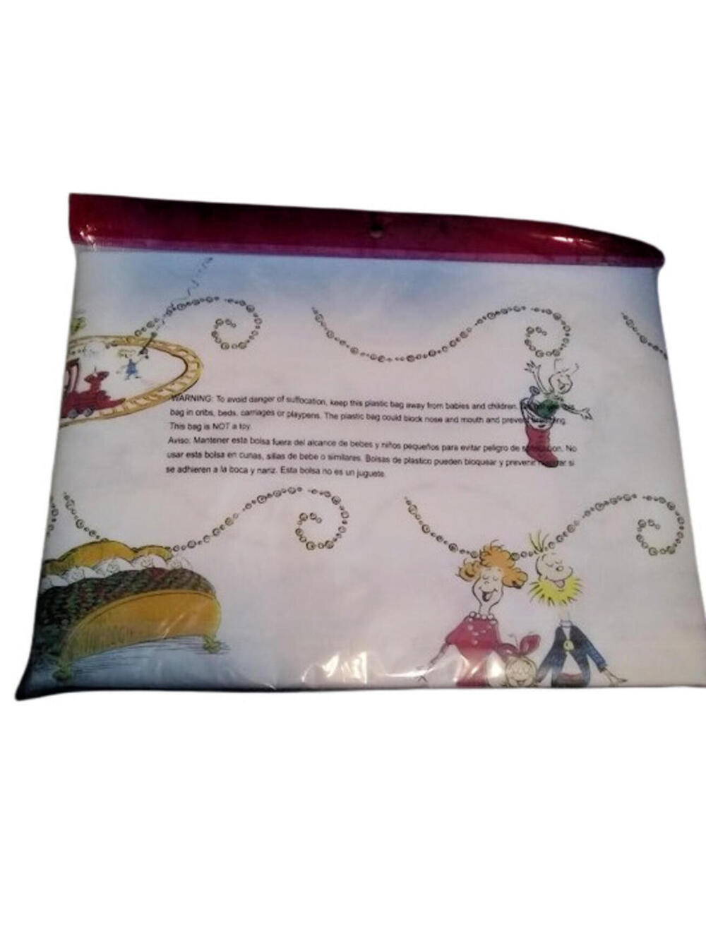 Sleigh Bell Bistro Dr Seuss Whoville Grinch Vinyl Tablecloth Rectangle 52”x70" - Picture 3 of 3